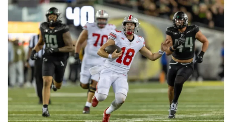 Ohio State Buckeyes Football vs Oregon Ducks Football Match Player Stats